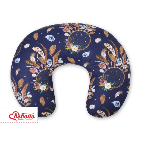 Extra cover for feeding pillow- dream catchers dark blue