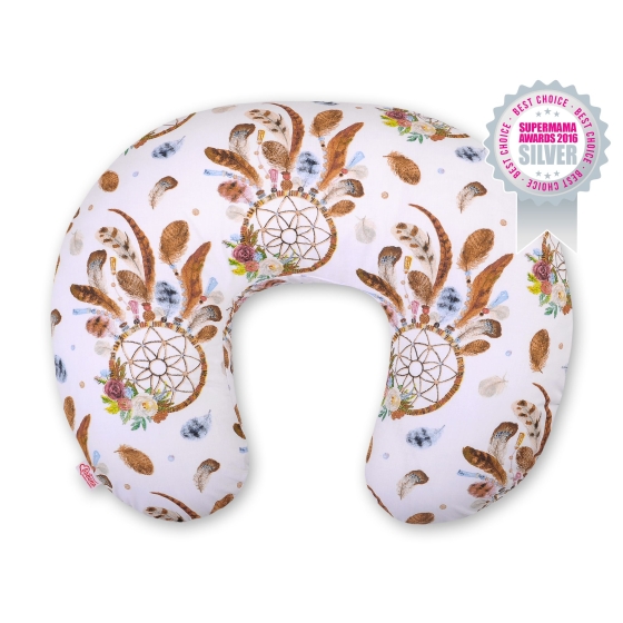Extra cover for feeding pillow- dream catchers white