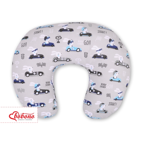Extra cover for feeding pillow- gray rabbits