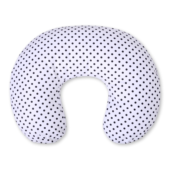 Extra cover for feeding pillow- Hanging Hearts black dots on white