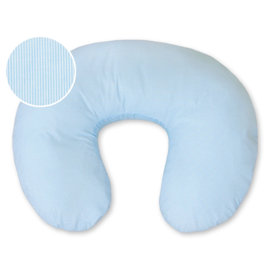 Extra cover for feeding pillow- Hanging Hearts blue stripes