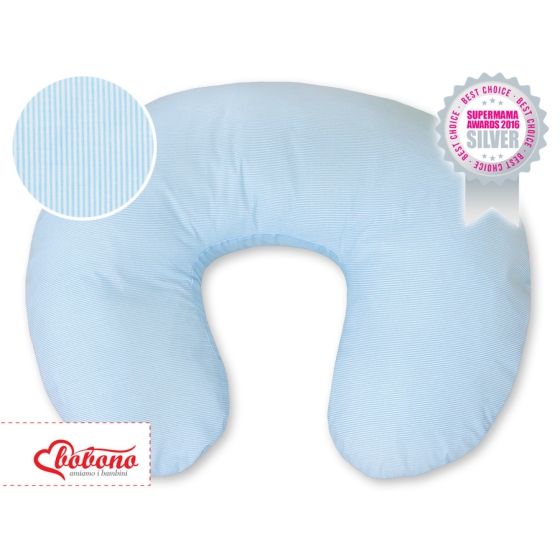 Extra cover for feeding pillow- Hanging Hearts blue stripes