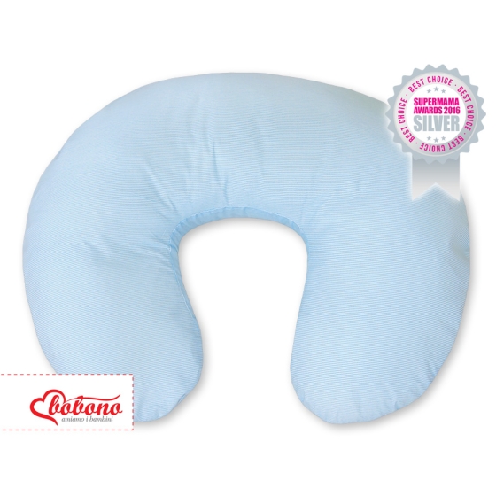 Extra cover for feeding pillow- Hanging Hearts blue stripes