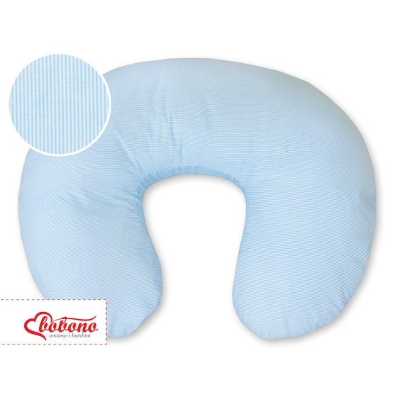 Extra cover for feeding pillow- Hanging Hearts blue stripes