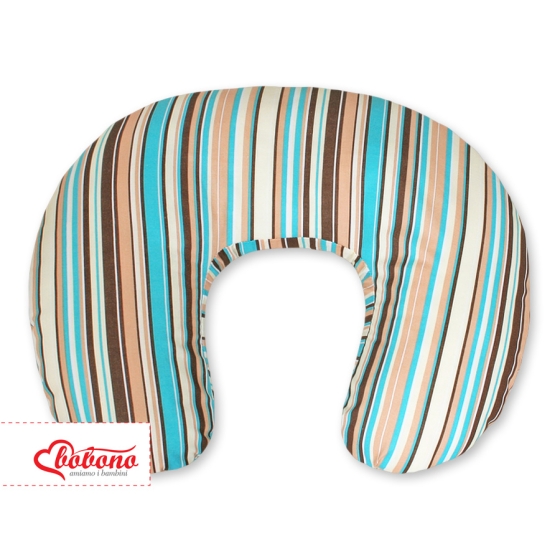 Extra cover for feeding pillow- Hanging hearts brown stripes