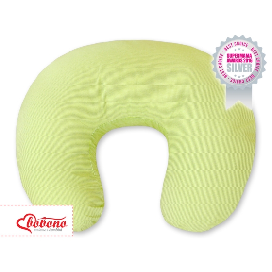 Extra cover for feeding pillow- Hanging Hearts green stripes