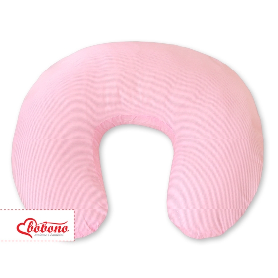 Extra cover for feeding pillow- Hanging Hearts pink stripes