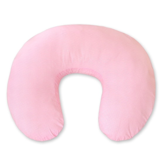 Extra cover for feeding pillow- Hanging Hearts pink stripes
