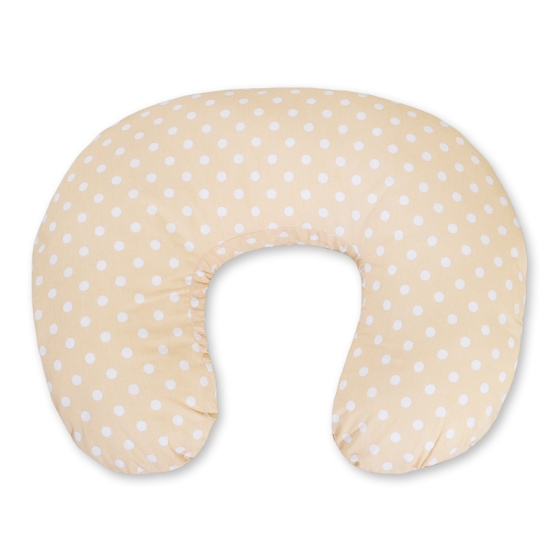 Extra cover for feeding pillow- Hanging Hearts white dots on beige