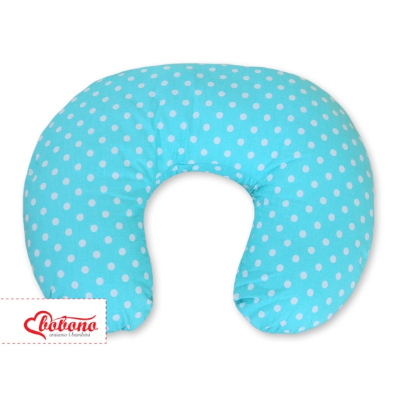 Extra cover for feeding pillow- Hanging Hearts white dots on turquoise