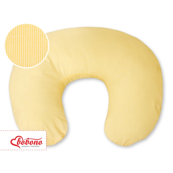 Extra cover for feeding pillow- Hanging Hearts yellow stripes