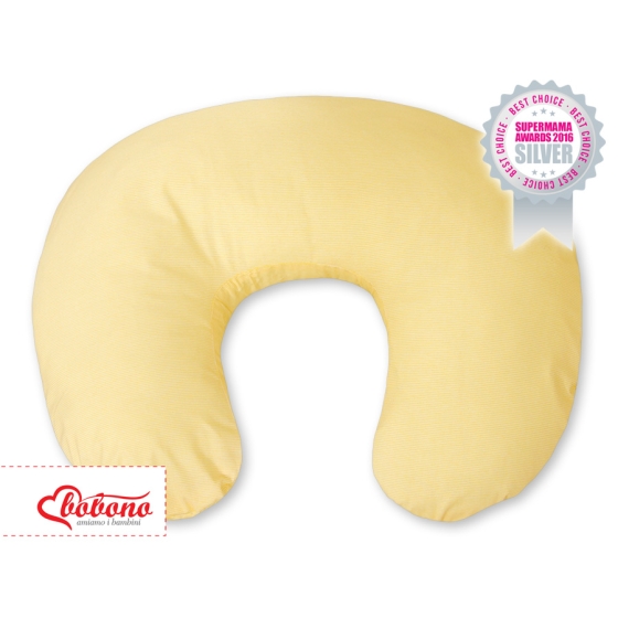 Extra cover for feeding pillow- Hanging Hearts yellow stripes