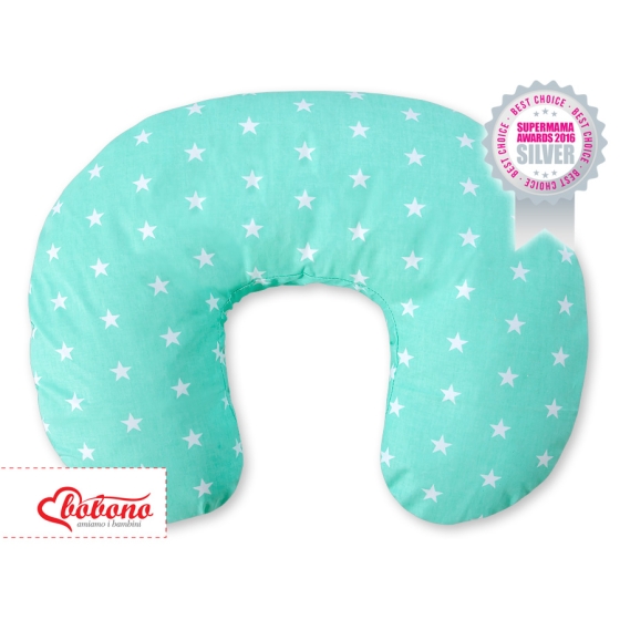 Extra cover for feeding pillow- Mint Stars