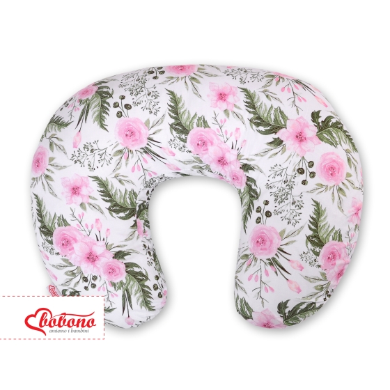 Extra cover for feeding pillow- peony flower pink