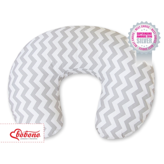 Extra cover for feeding pillow- Simple chevron Gray