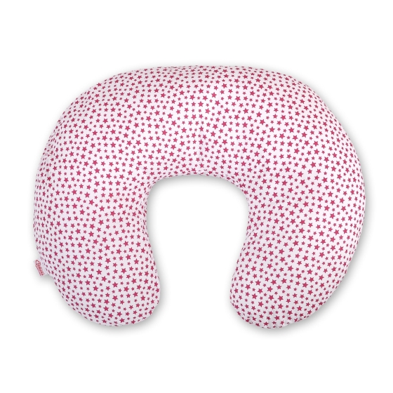 Extra cover for feeding pillow- white-wine red stars