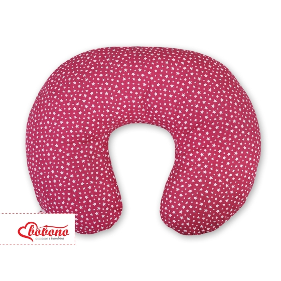 Extra cover for feeding pillow- wine red stars