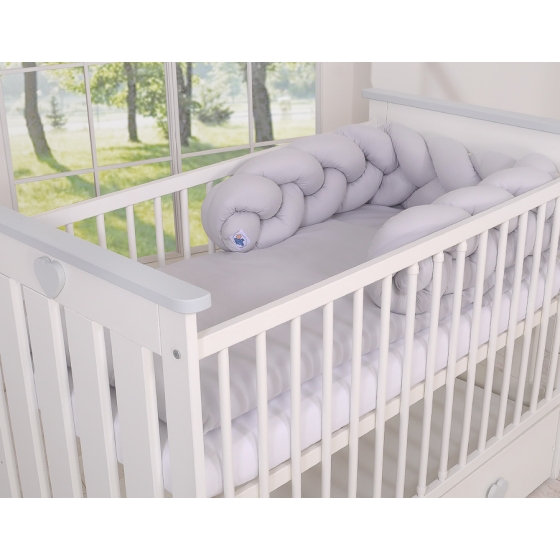 Extra Thick High Braided Cushion Knot bumper- gray