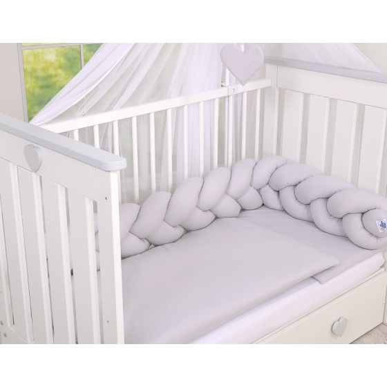 Extra Thick High Braided Cushion Knot bumper- gray