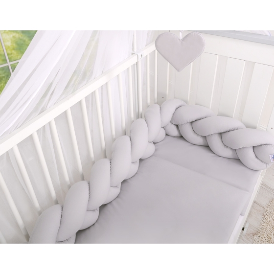 Extra Thick High Braided Cushion Knot bumper- gray
