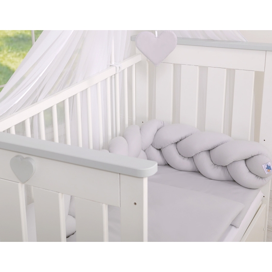 Extra Thick High Braided Cushion Knot bumper- gray