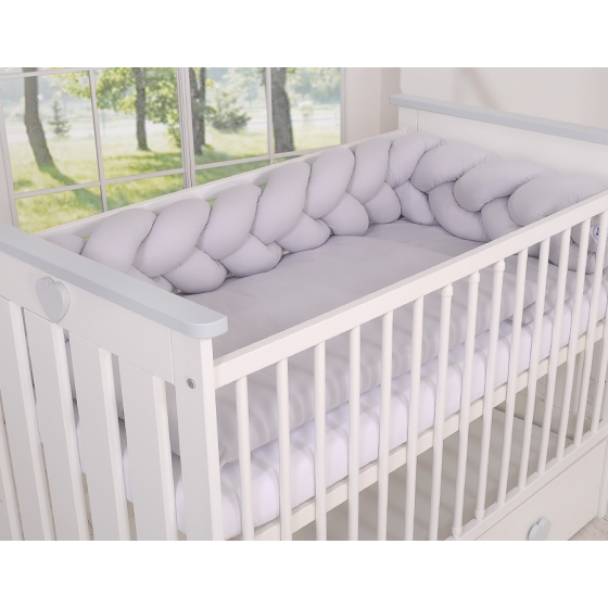 Extra Thick High Braided Cushion Knot bumper- gray