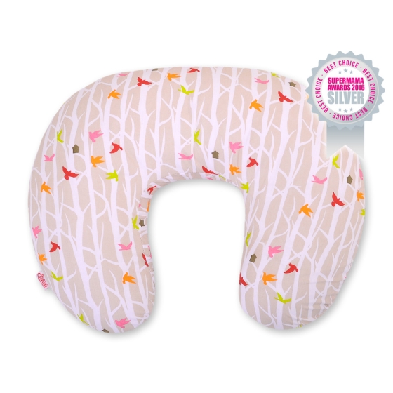 Feeding pillow - beige trees