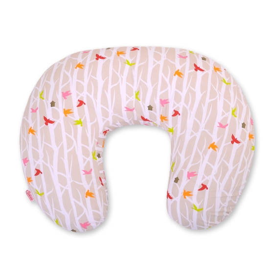 Feeding pillow - beige trees