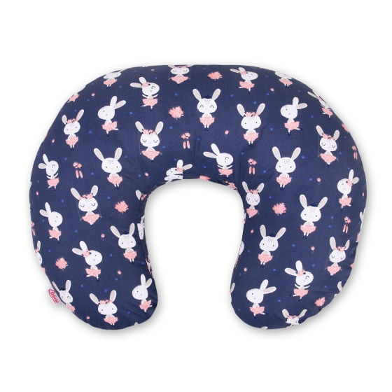 Feeding pillow - blue rabbits