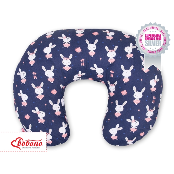 Feeding pillow - blue rabbits