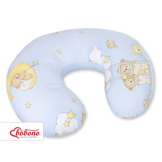 Feeding pillow for Baby- Basic Blue ladders