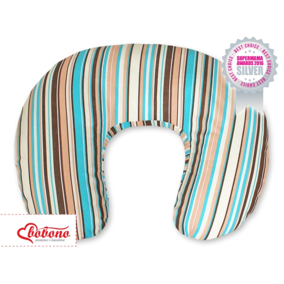 Feeding pillow for Baby- Basic brown stripes