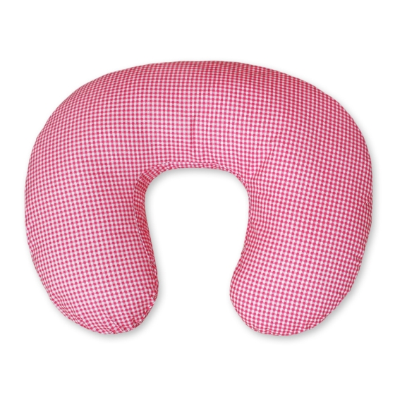 Feeding pillow for Baby- Basic dark pink checkered