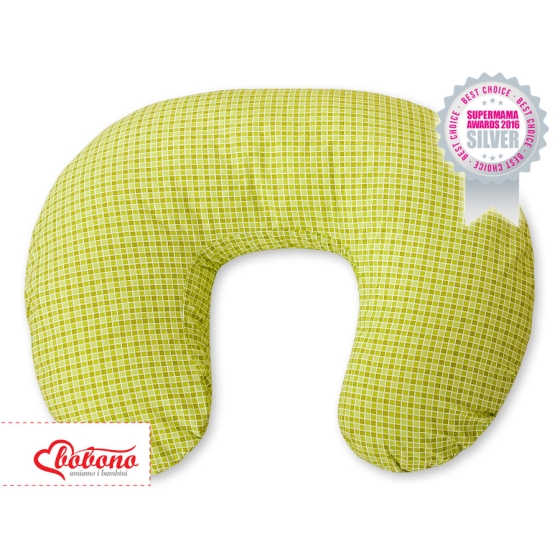 Feeding pillow for Baby- Basic green checkered