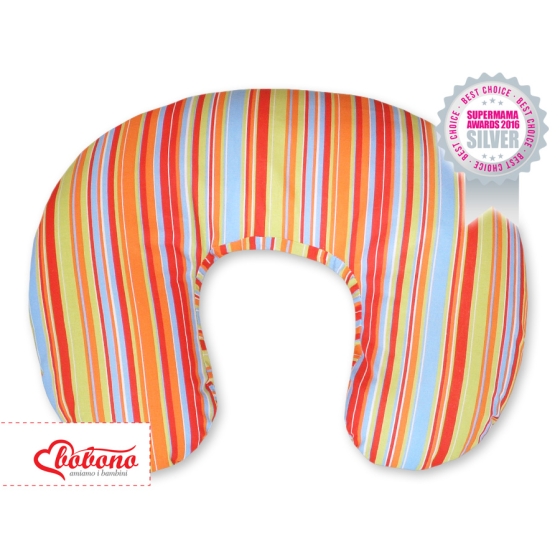 Feeding pillow for Baby- Basic orange stripes
