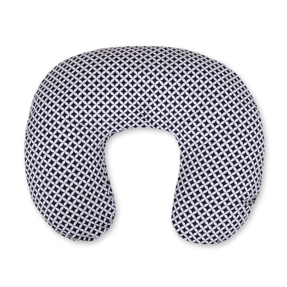 Feeding pillow for Baby- Black flower pattern
