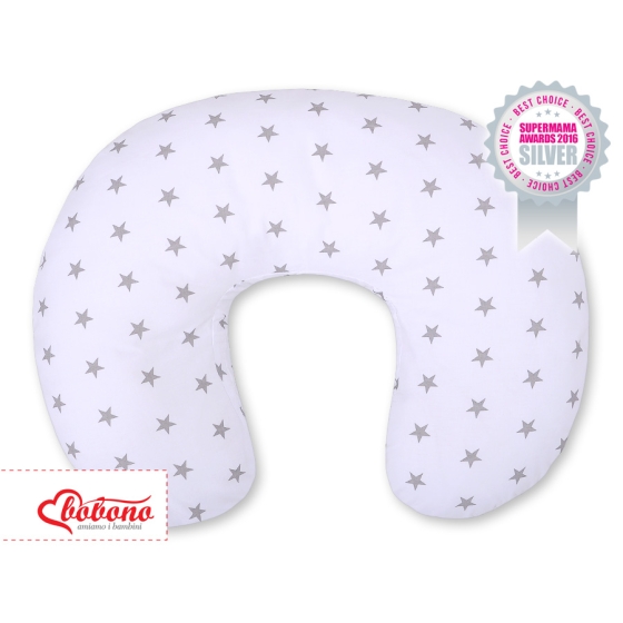 Feeding pillow for Baby- Gray Stars