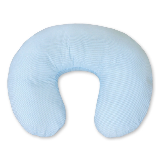 Feeding pillow for Baby- Hanging hearts blue stripes