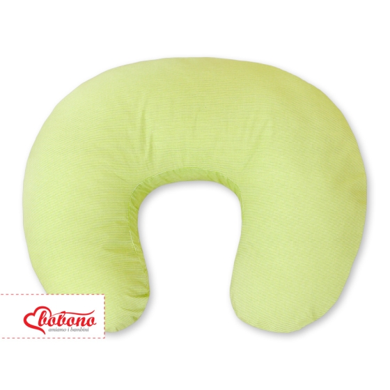 Feeding pillow for Baby- Hanging hearts green stripes