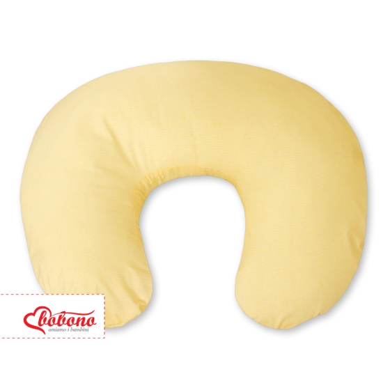 Feeding pillow for Baby- Hanging heartsyellow stripes