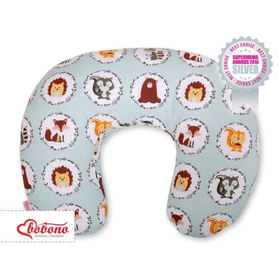 Feeding pillow for Baby- mint animals