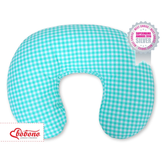 Feeding pillow for Baby- Mint checkered