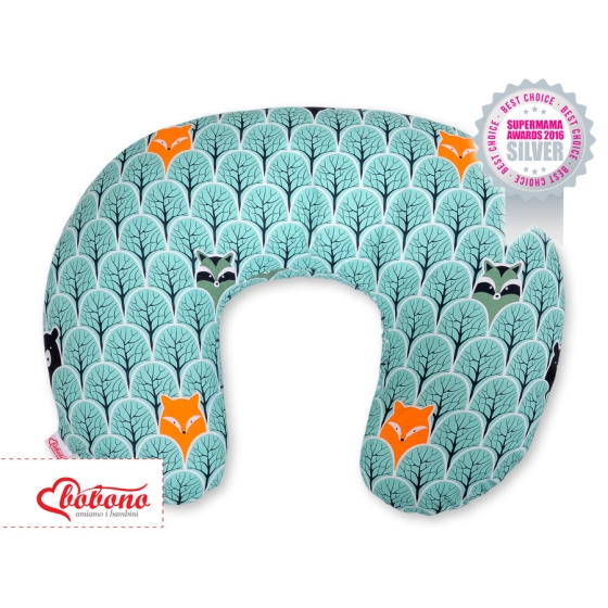 Feeding pillow for Baby- mint forest