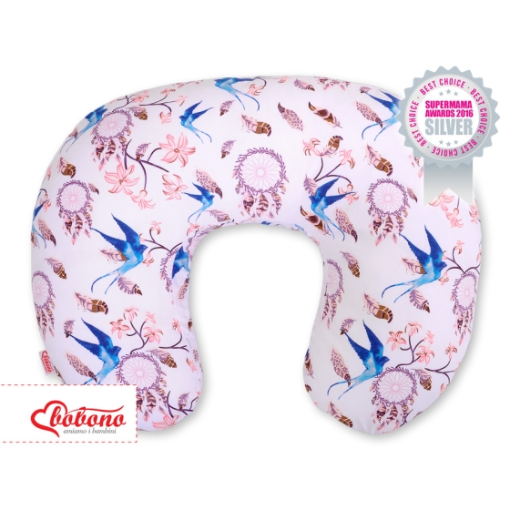 Feeding pillow for Baby- swallows blau