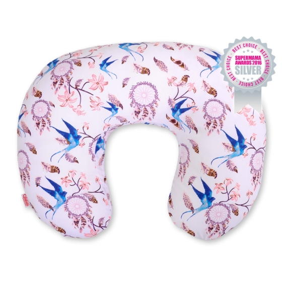 Feeding pillow for Baby- swallows blau