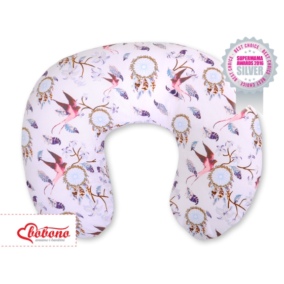 Feeding pillow for Baby- swallows pink