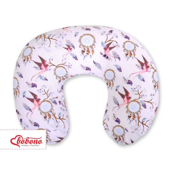 Feeding pillow for Baby- swallows pink