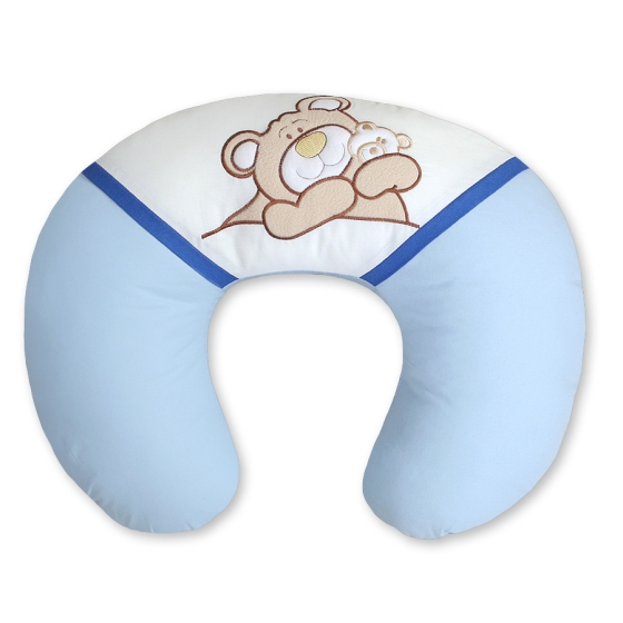 Feeding pillow for Baby- Teddy Bear Barnaba blue