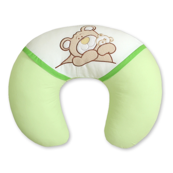 Feeding pillow for Baby- Teddy Bear Barnaba green