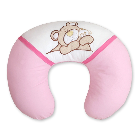 Feeding pillow for Baby- Teddy Bear Barnaba pink